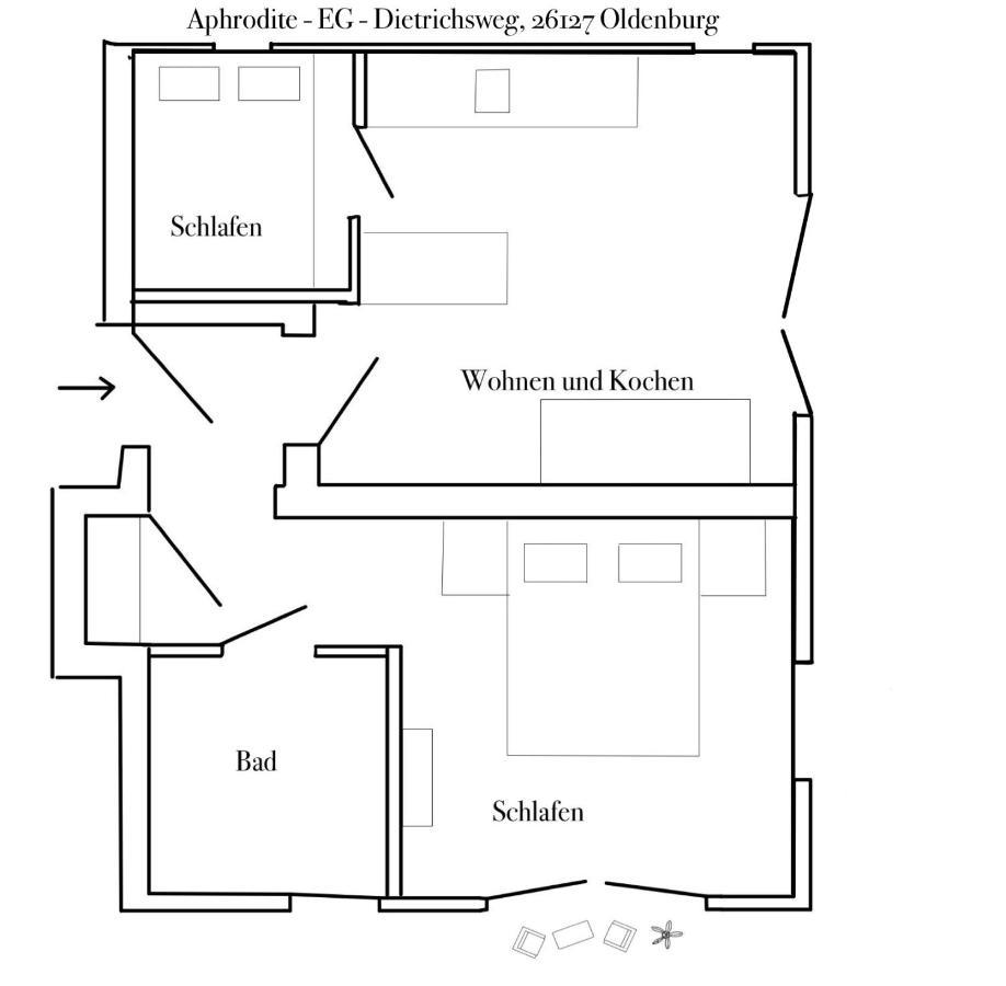 Apartment Prinzessin Aphrodite - Zimmerprinzen Oldenburg Exterior photo
